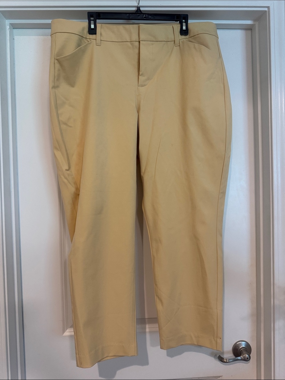 Old Navy Pale Yellow Women's Straight-Leg Pants